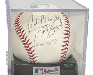 2016 Seattle Mariners Signed MLB Baseball - Steve Cishek, Tony Zych #55, Rob Brantly - Spring Training Era Autograph
