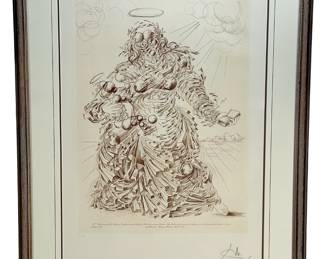 After Salvador Dalí, "Exploding Madonna" Etching by Spalaikovitch, Signed, 3/300
