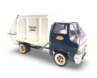 Vintage 1970s Tonka Sanitary Service Garbage Truck Pressed Steel Toy  
