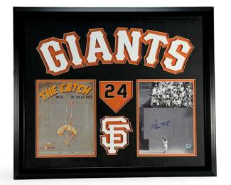 Willie Mays "The Catch" Framed Tribute Collage - 1954 World Series Giants

