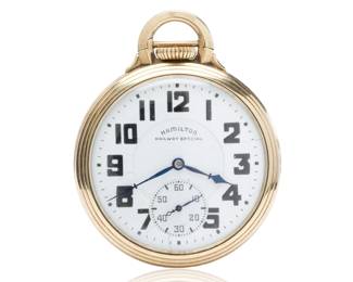 Vintage 1942 Hamilton 992B Railway Special Pocket Watch, 21J Railroad Grade, 10k Gold Filled Wadsworth Case, For Restoration
