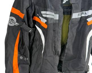 "Alpha Cycle Gear Cordura Mesh Motorcycle Jacket CE Armor 3M Scotchlite NWT"
