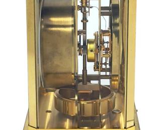 Vintage LeCoultre Atmos "Perpetual Motion" Clock, Caliber 528-8 (c. 1960-1980), Gold-Plated Brass, Swiss Made
