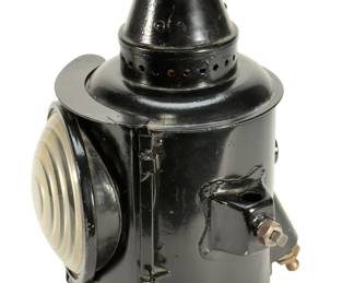 Antique Adlake Railway Motor Car Lamp, Early 20th C. Adams & Westlake Kerosene Headlight

