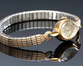 Vintage 1950s Elgin Starlite 17J Ladies Cocktail Watch - For Parts or Repair
