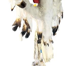 Monumental P. Yazzie Navajo Eagle Dancer Kachina Doll Sculpture, 44-Inch
