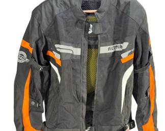 "Alpha Cycle Gear Cordura Mesh Motorcycle Jacket CE Armor 3M Scotchlite NWT"
