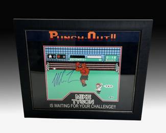 Mike Tyson Signed & Framed "Punch-Out!!" NES Video Game Display - Beckett BAS COA
