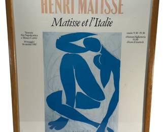 Vintage 1987 Henri Matisse "Matisse et l'Italie" Venice Exhibition Poster ft. Blue Nude
