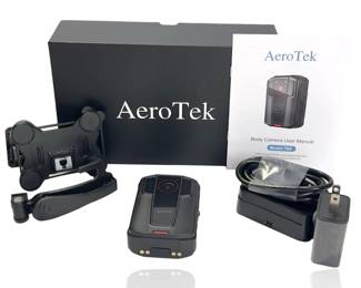 AeroTek T05 4K GPS IR Night Vision Body Camera Security Cam Complete in Box
