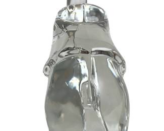 Vintage 1940s HEISEY Crystal Glass LARGE ELEPHANT No. 1 Figurine "Papa" Trunk Up Mid-Century Art Glass Paperweight
