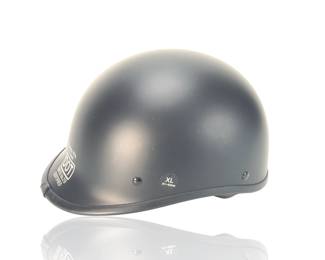 Crazy Al's TZ-98R Low Profile Beanie Motorcycle Helmet DOT Matte Black Size XL 61-62cm
