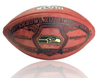 Official Wilson Super Bowl XLVIII Champions Seattle Seahawks Limited Edition Football (0962/5000) - Legion of Boom First Championship
