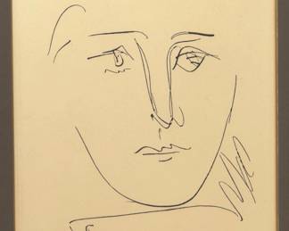 Pablo Picasso (After) "Pour Roby" Etching, c. 1968, Collector's Guild Edition, Framed
