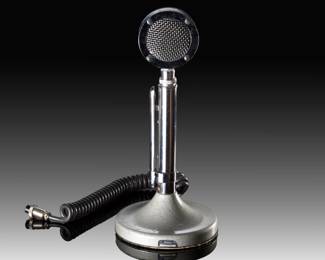Iconic 1960s Astatic D-104 Chrome Microphone w/ T-UG8 Transistorized Stand USA Classic Ham Radio
