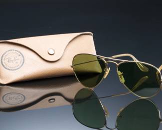 Vintage B&L Ray-Ban USA 1/10 12k Gold Filled Aviator Sunglasses G-15 w/ Case Bausch & Lomb
