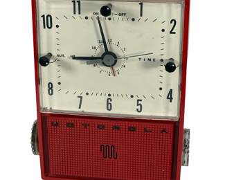 Vintage 1952 Motorola 52CW4U "Pin-up" Tube Clock Radio RARE RED Mid-Century MCM Atomic 
