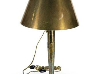 Vintage Kokosha MCM Convertible Brass Table Lamp / Wall Sconce, Mid-Century Modern Japanese Maritime Lighting
