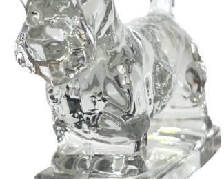 Vintage 1940s A.H. Heisey Crystal Glass Scottie Dog Figurine #1541 Art Deco Paperweight

