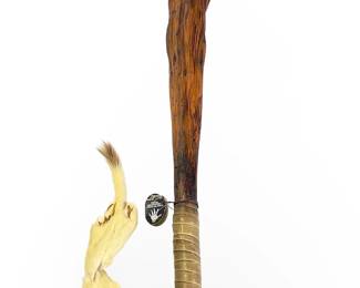 Signed Nick Ermaloff Aleut Driftwood Ceremonial Club, Dutch Harbor Alaska, 20th C.
