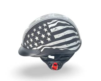 ILM 205V Patriotic American Flag Motorcycle Half Helmet DOT Cruiser Chopper Size L (59-60cm)

