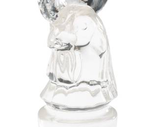 Vintage 1940s HEISEY Art Deco Glass ROOSTER HEAD Cocktail Shaker Stopper for Cobel #4225
