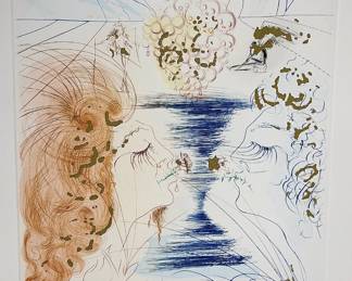Salvador DALÍ (1904-1989) - "Let Him Kiss Me" (1971), Hand-Signed E.A. Etching on Japon Paper, Song of Songs Suite
