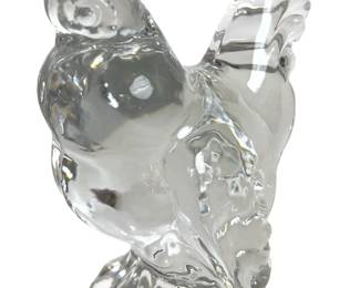 Vintage Original A.H. Heisey Crystal Glass Hen Figurine, American Elegant Glass, c. 1940s
