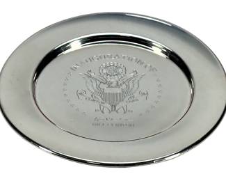 Vintage 1997 Bill Clinton Presidential Inauguration Pewter Plate by Chesapeake Pewter w/ Box

