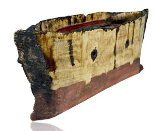 Mid-Century Brutalist Studio Ceramic Sculptural Vessel, Abstract Expressionist

