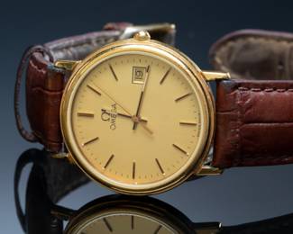Vintage 1984 Omega Classic Quartz Dress Watch Ref 196.0260 Cal 1420 Unistrut 25-Year Service Award

