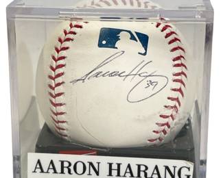 Aaron Harang Autographed Seattle Mariners Official MLB Baseball with "#39"
