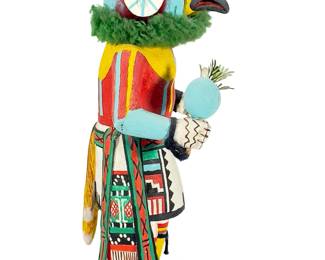 Signed Logan Dallas Hopi Eagle Katsina, Hand-Carved Cottonwood, Dated 1978
