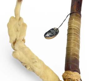 Signed Nick Ermaloff Aleut Driftwood Ceremonial Club, Dutch Harbor Alaska, 20th C.
