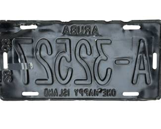 Aruba "One Happy Island" License Plate A-32527 | Vintage Caribbean Automobilia
