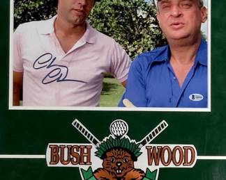 Chevy Chase Signed "Caddyshack" Ty Webb & Al Czervik Photo, Beckett Authenticated (BAS), Large Custom Framed "Bushwood" Display

