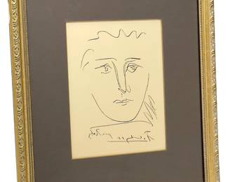 Pablo Picasso (After) "Pour Roby" Etching, c. 1968, Collector's Guild Edition, Framed
