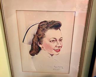 1940’s nurse drawing