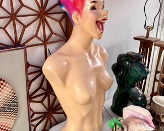 Lady Lulu mannequin with multicolored hair and original box