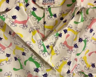 1960’s cat print shirt