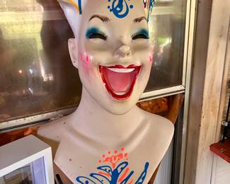 Original Lady Lulu mannequin painted and signed by Gloria “Lady Lulu” Pillay