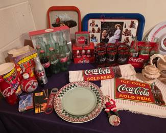 Coca-Cola collectibles. 