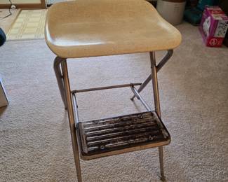 Vintage Samsonite Folding Step Stool Fiberglass Chair MCM Mid Century