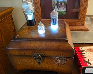 Cool antique radio tube light.