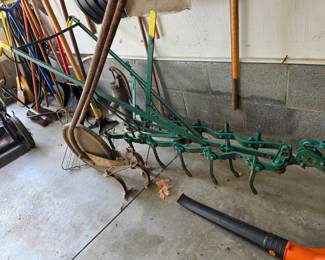 Antique farm plow. 
