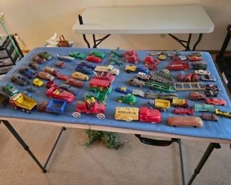 Antique toy cars.