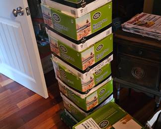 Boxes of tools to be unpacked