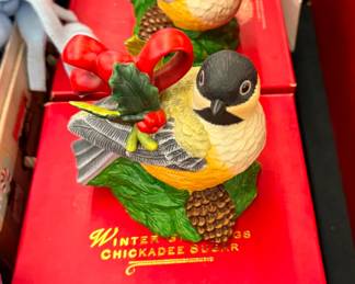 Lenox Chickadee Creamer and Sugar