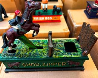 Cast Iron Mechanical Bank Show Jumper