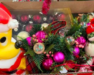 Vintage Light Up Mickey and Ornaments